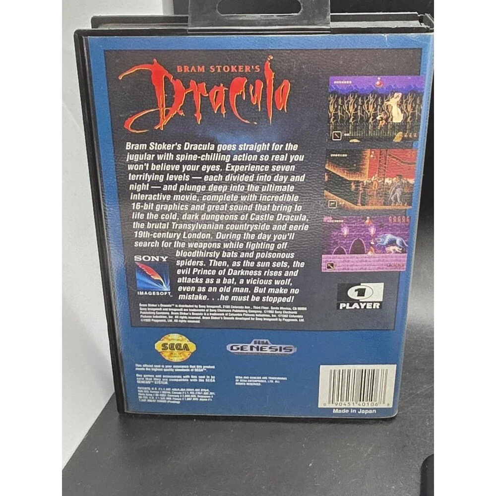 Bram Stoker's Dracula Genesis CIB W/ Manual Cleaned Tested Video Store Sticker
